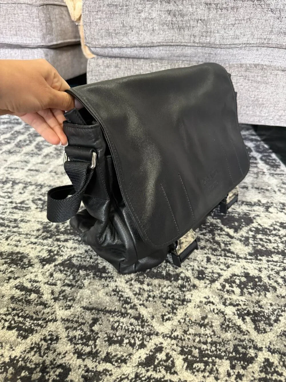 Prada Leather Briefcase Work Bag